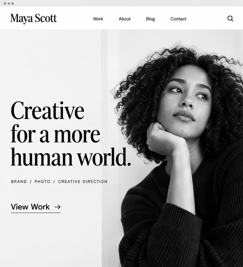 Maya Scott website theme preview